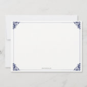  marine White Elegant Rehearsal Dinner Kaart (Achterkant)