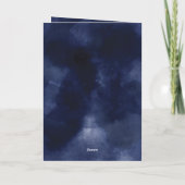 Marine White Snowflake Noël Carte photo de Noël (Dos)