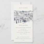 Marine Winery Mountain Baby shower Invitation (Devant)