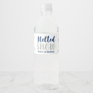 Marine Winterse Verjaardagsfeest Waterfles Label Etiket
