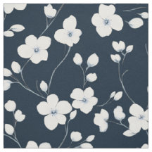 Marine Wit bloem botanisch patroon
