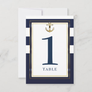 Marine Wit & Goud Anker Scheeps- Tafel Zitplaatsen Kaart