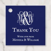 Marine Witte Wingerd Schreef Monogram B&G Bedankt