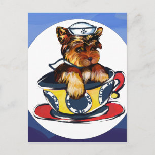 Marine Yorkie Poo Briefkaart