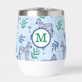 Marine Zebra Martinis Blue Monogram Preppy (Avant)