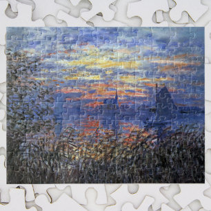 Marine Zicht met een Zonsondergang door Claude Mon Legpuzzel