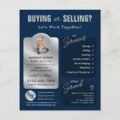 Marine & Zilver Makelaar Professionele Flyer (Voorkant)
