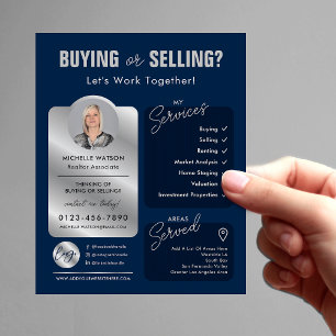 Marine & Zilver Makelaar Professionele Flyer