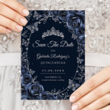 Marine Zilveren Vlinders Rozen Quinceanera