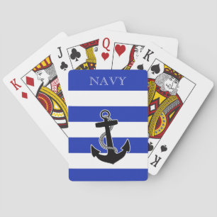 Marineanker - personaliseer met naam of andere tek pokerkaarten