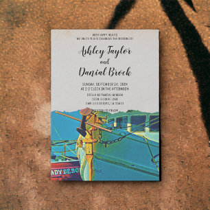  marineankerbestemming bruiloft kaart