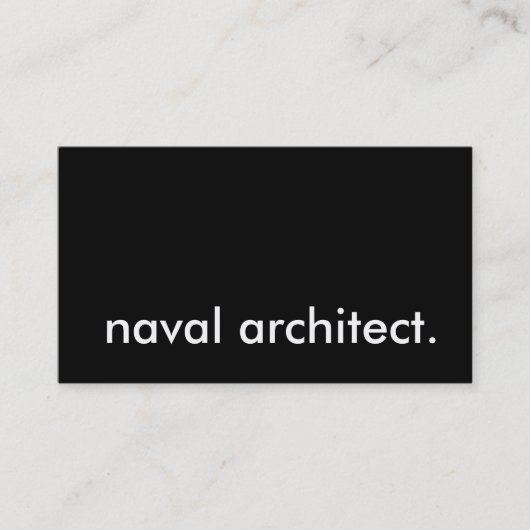 marinearchitect. visitekaartje (Voorkant)