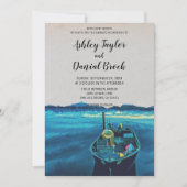  marinebestemming bruiloft kaart (Voorkant)