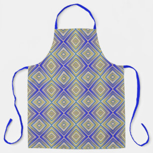 Marineblauw Alternatief Diamantpatroon Schort