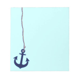 marineblauw anker notitieblok