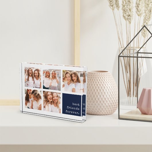 Marineblauw | Best Friends Forever Collage Fotoblokken