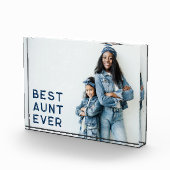 Marineblauw beste tante ooit fotoblokken (Rechts)