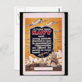 Marineblauw Briefkaart (Voorkant / Achterkant)