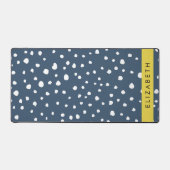 Marineblauw Dalmatische Stippen, Vlekken, Gevlekt, Bureaumat (Voorkant)