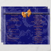 Marineblauw dwerglintje bruiloft (Voorkant / Achterkant)