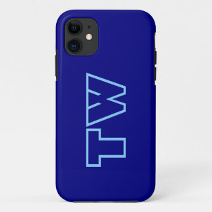 Marineblauw effen kleur minimalistische elegante n iPhone 11 hoesje