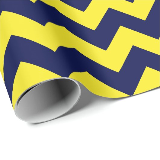 Marineblauw en geel groots papier voor het oppakke (Rol Hoek)