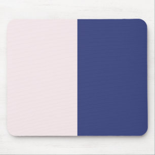 Marineblauw en roze verticale kleurblokken muismat
