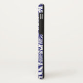 Marineblauw en wit bloemmotief paisley Case-Mate iPhone case (Achterkant/links)