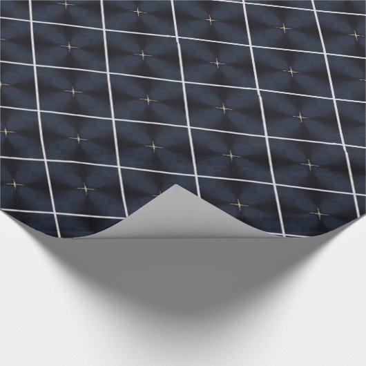 Marineblauw en wit luxe inpakpapier Set (Hoek)