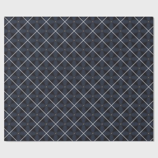 Marineblauw en wit luxe inpakpapier Set (Vlak)