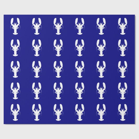 marineblauw en witte deklaag cadeaupapier (Vlak)