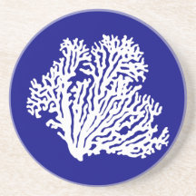 marineblauw en witte kustkoraal