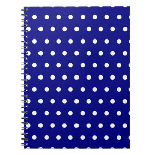 Marineblauw en Witte Stippen Notitieboek