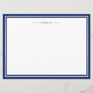 Marineblauw en Zilver Kaart