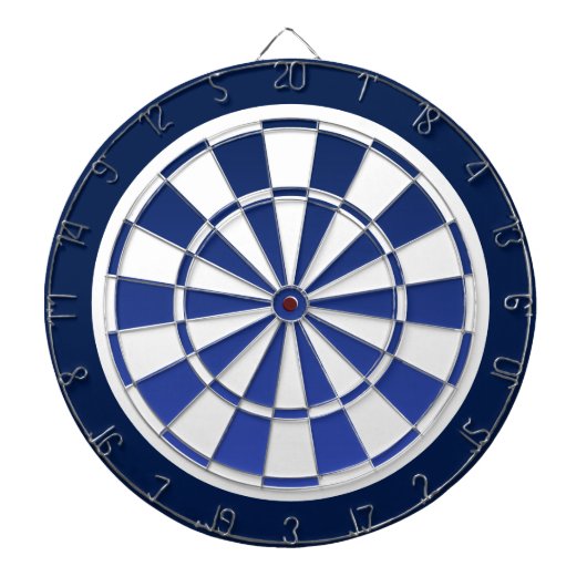 marineblauw fade white dartboard dartbord (Voorkant)