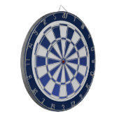 marineblauw fade white dartboard dartbord (Voorkant Links)