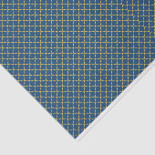 Marineblauw geel patroon tissuepapier (Detail)