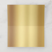  marineblauw goud bloemendamast bruiloft (Binnenkant ongevouwen)