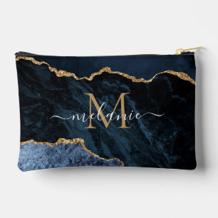 Marineblauw Gouden Glitter Aangepaste Letter Jouw Etui