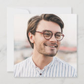 Marineblauw Gouden Script Afgestudeerde 4 Foto Afs Aankondiging (Achterkant)