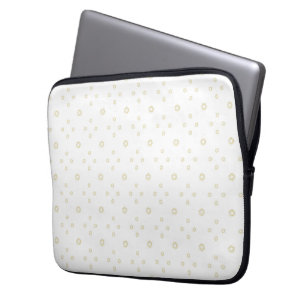 Marineblauw Gouden Zinnia Zon Laptop Sleeve