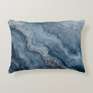 Marineblauw Grijs Lichtblauw Wit Modern Accent Kussen