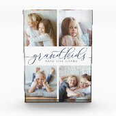 Marineblauw | Grootkinderen maken het leven groot Fotoblokken (Voorkant)