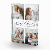 Marineblauw | Grootkinderen maken het leven groot Fotoblokken (Rechts)