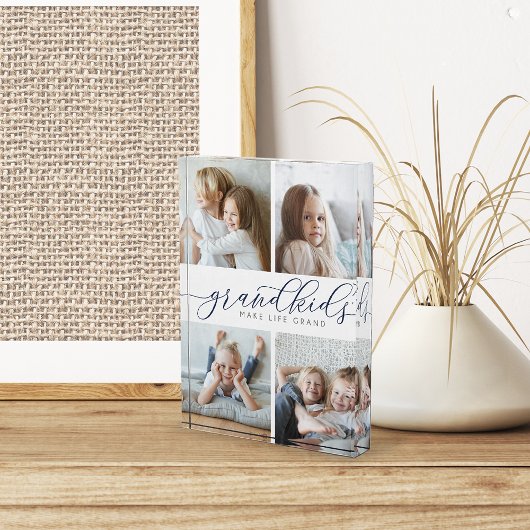 Marineblauw | Grootkinderen maken het leven groot Fotoblokken