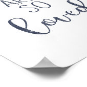 Marineblauw je bent zo geliefd poster (Hoek)