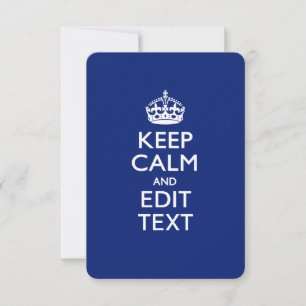 Marineblauw Keep Calm En Bewerk Tekst Gepersonalis