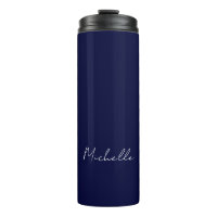 Marineblauw Kleur Gewoon Modern Eigen Naam Kalligr