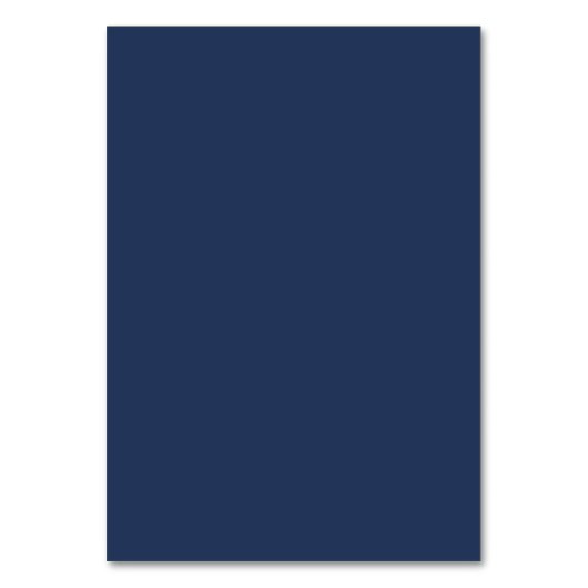 Marineblauw Lijst bruiloft Enkele zitplattegrond Kaart (Achterkant)