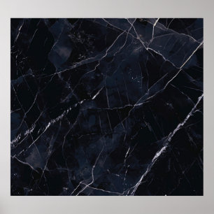 Marineblauw marmer: stenen textuur. poster